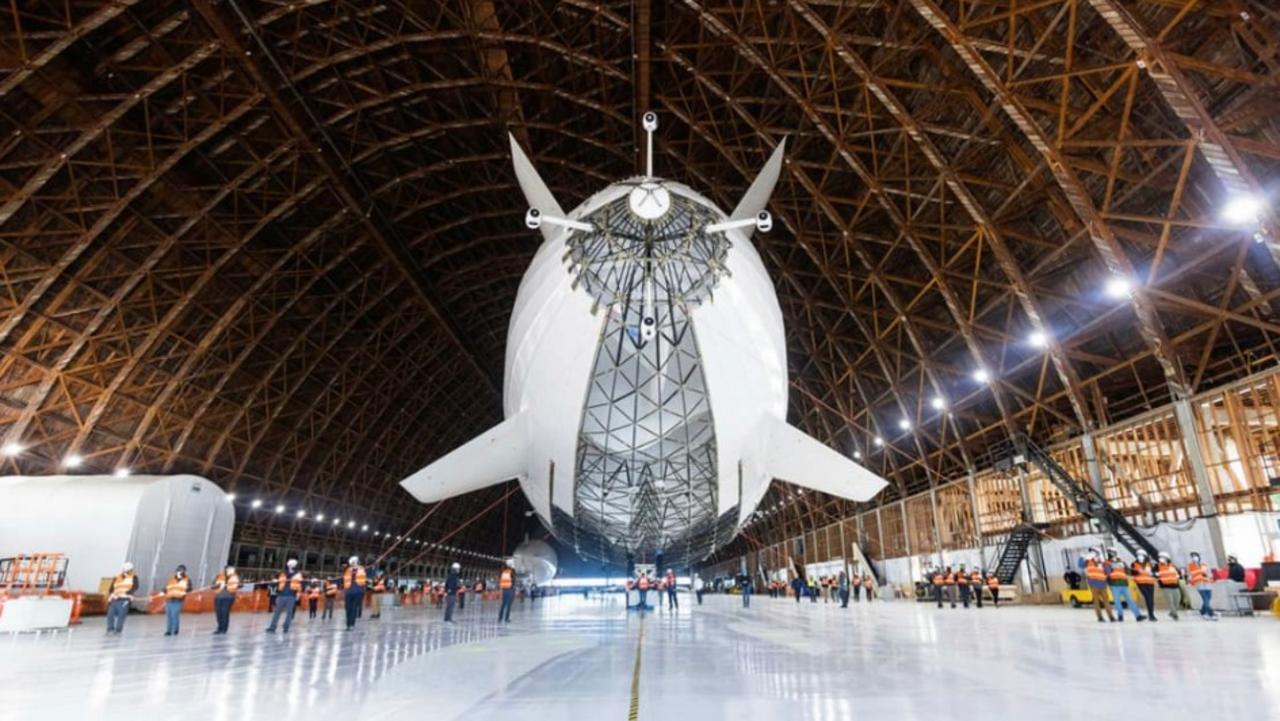 The interior of one of Russian billionaire Sergey Brin’s Lighter Than Air (LTA) hangars. Picture: LTA