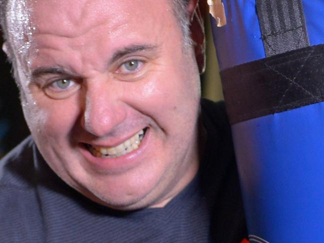 Craig Hutchison working out in preparation for hosting The Footy Show in 2017. Pic supplied by Channel 9.