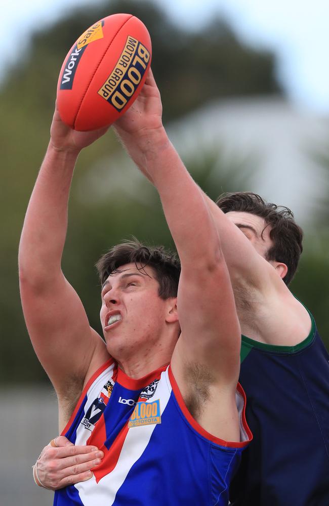 South Barwon Ben Kellett and St Mary's Samuel Christensen Picture: Mark Wilson