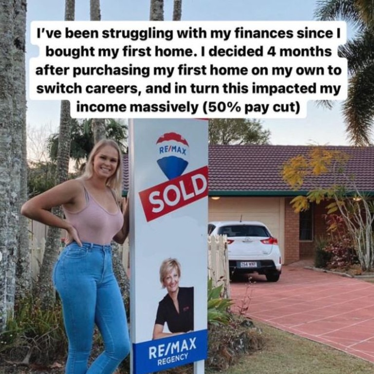 Maddie Walton opened up about the struggles she has faced since buying her first home. Picture: Maddie Walton/Instagram