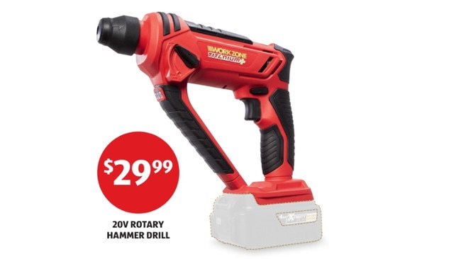 A hammer drill sounds like a fun time. This one is $29.99.