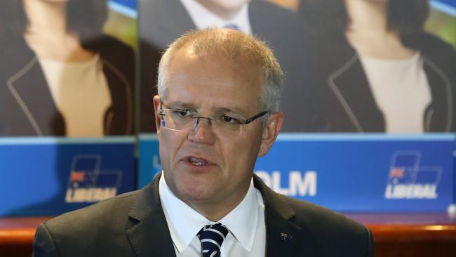 Mr Morrison said dismissed a question on the damaging impact of last year’s leadership spill. Picture: Gary Ramage