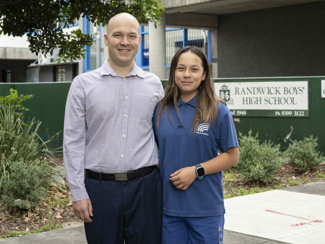 Randwick Boys and Girls High Schools are merging into one high school next year, and while the decision has driven out some families, 2025 Year 7 enrolments are up by 39 per cent. Picture: Daily Telegraph / Monique Harmer