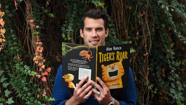 Rance with his book ‘Tigers Roar'. Picture: Penny Stephens.