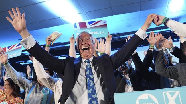 Farage attended a campaign event earlier this week in Stafford, England. Jacob King/PA via AP