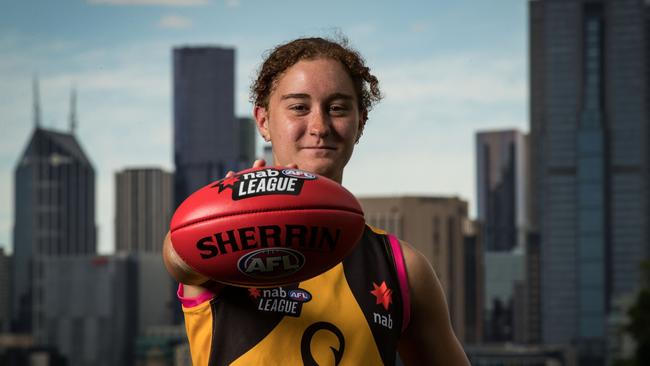 Amber Clarke has established herself as one of the best players in the NAB League. Photo: AFL Photos.