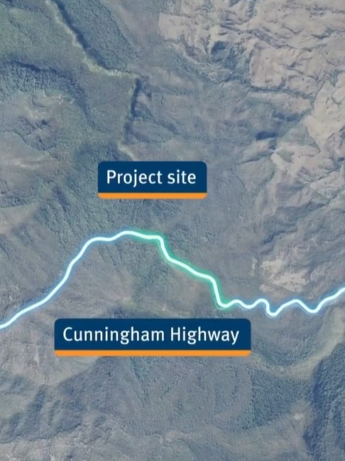 The site for the Cunninghams Gap reconstruction project (Photo: Department of Transport and Main Roads)