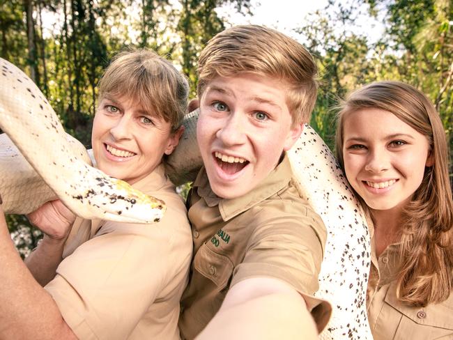 Steve Irwin passed on his love of all creatures great, small and even slithery, to partner Terri and kids Robert and Bindi.