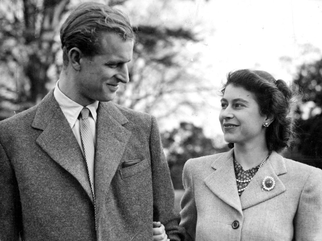 The royal pair’s marriage would last 73 years. Picture: AP