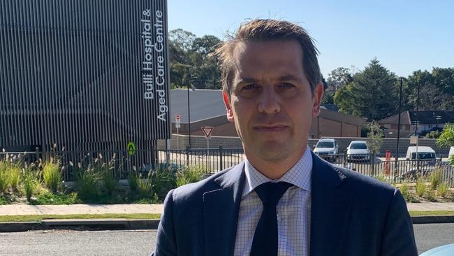 Opposition Health spokesman Ryan Park outside Bulli Hospital. Picture: Madeline Crittenden