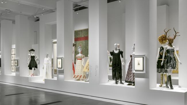 An installation for Lee Alexander McQueen: Mind, Mythos, Muse exhibition at Los Angeles County Museum of Art. Picture: LACMA