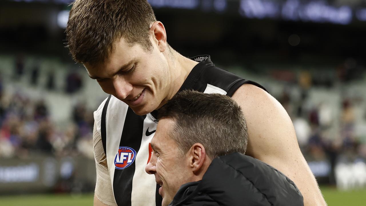 Coach Craig McRae gave Mason Cox confidence. Picture: Darrian Traynor/Getty Images