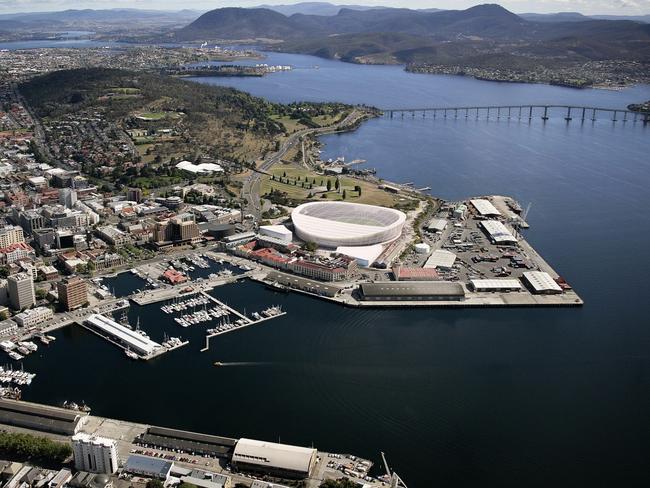 FIRST LOOK: New designs of what Hobart's new AFL stadium at Macquarie Point could look like. Images supplied by AFL