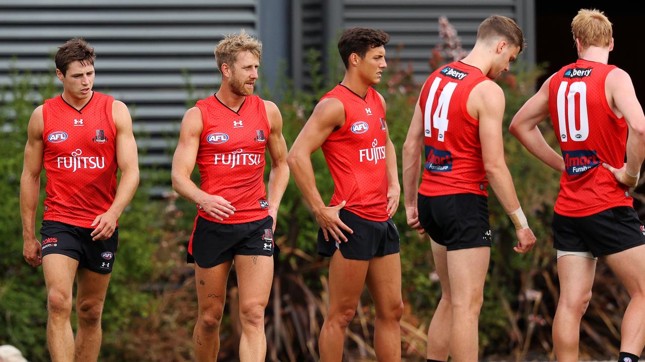 Essendon’s training standards have been flagged as an issue from the external review. Picture: Mark Stewart