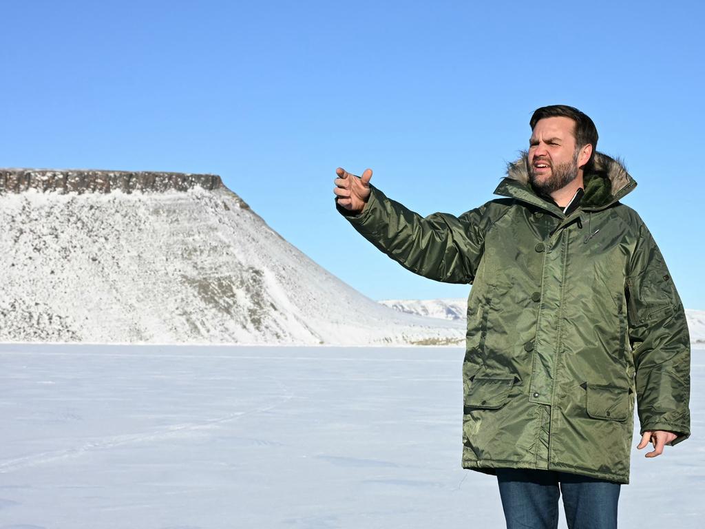 Mr Vance toured the US-run base during his flying visit. Picture: AFP