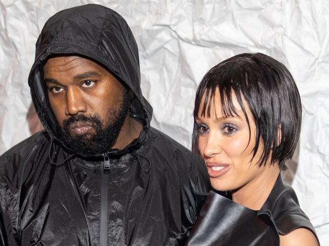 MILAN, ITALY - FEBRUARY 23: Kanye West and Bianca Censori attends the Marni fashion show during the Milan Fashion Week Womenswear Fall/Winter 2024-2025 on February 23, 2024 in Milan, Italy. (Photo by Arnold Jerocki/Getty Images)