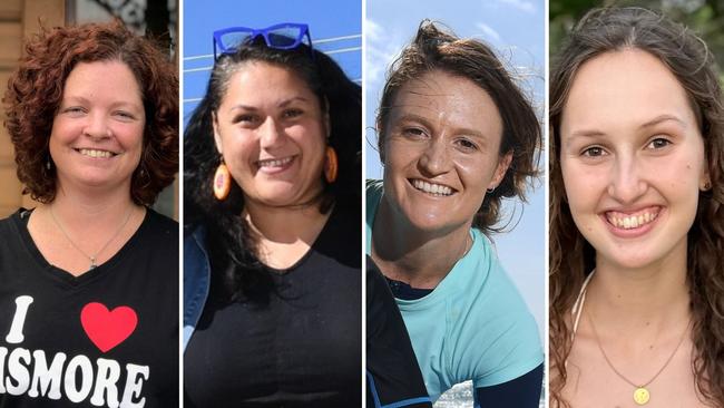 Four North Coast women have been named in the 2023 NSW Women of the Year Awards, from L: Elly Bird, Naomi Moran, Emma Bracken and Lucy Trease.