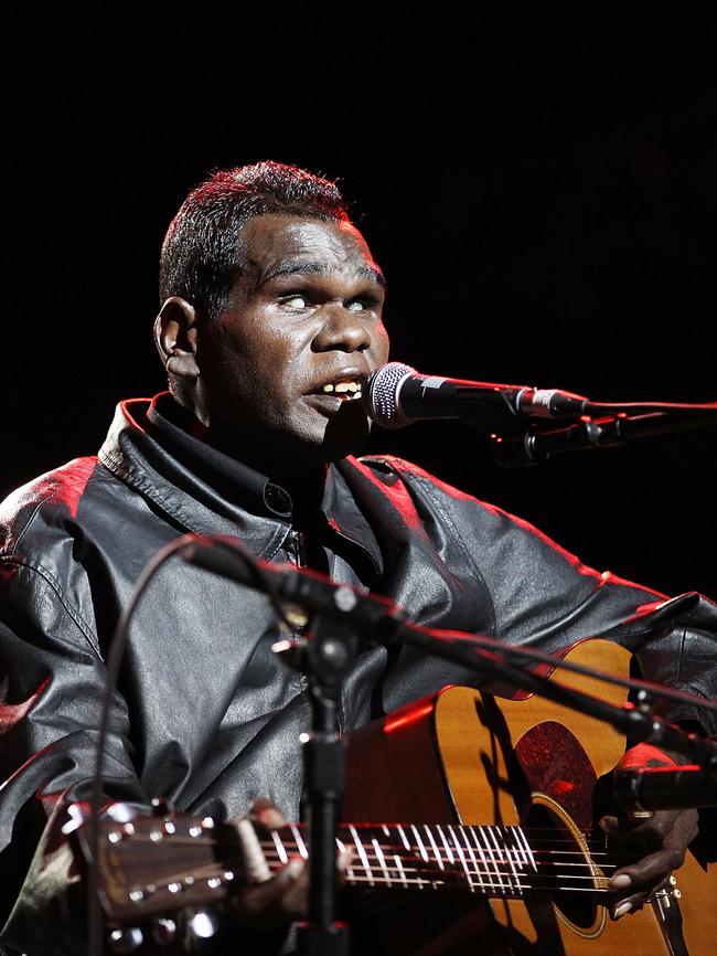 The late Gurrumul. Picture: Mark Metcalfe/Getty Images