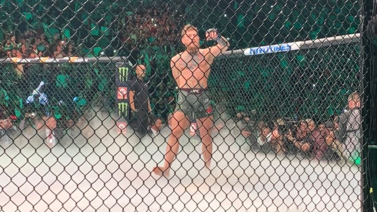 Conor McGregor struts into the Octagon before it all went pear-shaped.