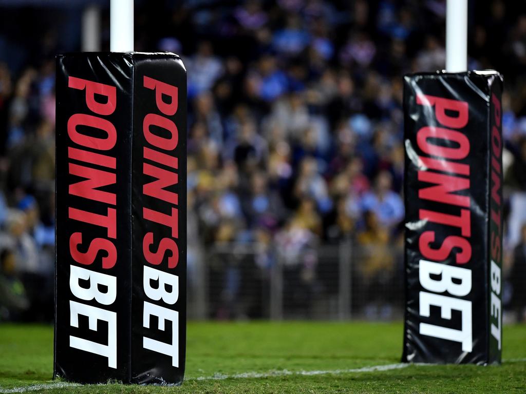 The Sharks’ stadium sponsorship with PointsBet is one of the most lucrative in the NRL and has been running since 2019. Picture: NRL Imagery