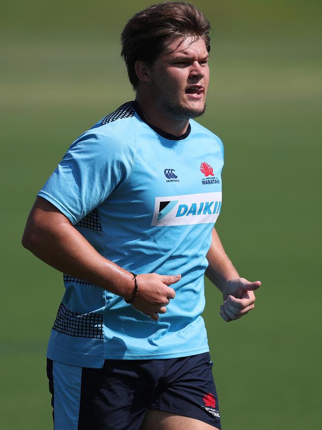 Le Roux Roets during NSW Waratahs rugby training. Picture: Brett Costello