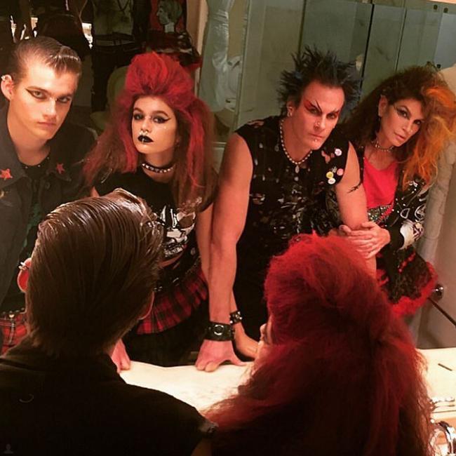 Halloween 2016 via social media ... Cindy Crawford, “Punk family portrait.” Picture: Instagram