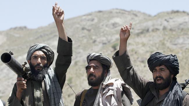 Taliban fighters in the Shindand district of Herat province. Picture: AP