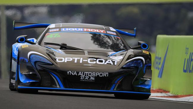 Scott McLaughlin aboard a McLaren during Bathurst 12 Hour practice.