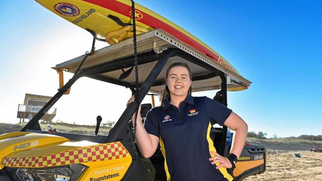 ON PATROL: Kirralee Barnard is representing Marcoola SLSC as the Summer Surf Ambassador. Picture: Patrick Woods