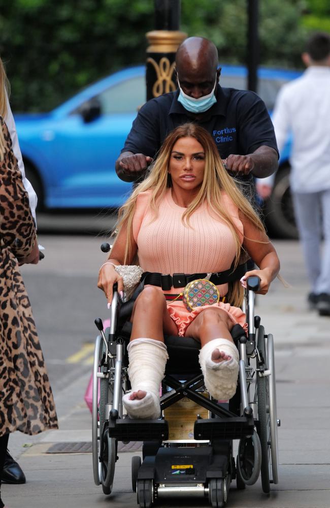 Katie Price: “The news is absolutely devastating.” Picture: w8media/SplashNews.com