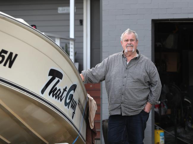 Hugh Pennell at his home in Chittaway Bay after the flooding. Picture: Sue Graham
