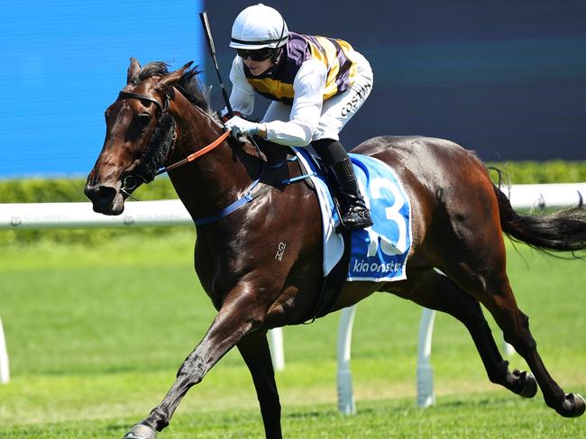 SYDNEY, AUSTRALIA - JANUARY 04: Winona Costin riding Perfumist win Race 5 Captivant @ Kia Ora during Sydney Racing at Royal Randwick Racecourse on January 04, 2025 in Sydney, Australia. (Photo by Jeremy Ng/Getty Images)