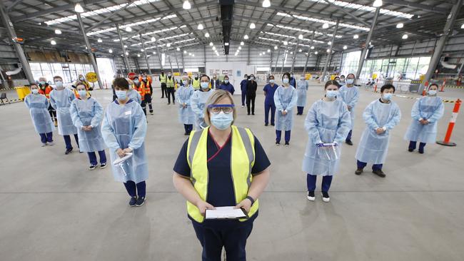 It takes a workforce of about 50 traffic controllers, nurses, pathologists and doctors to run the site. Picture: David Caird