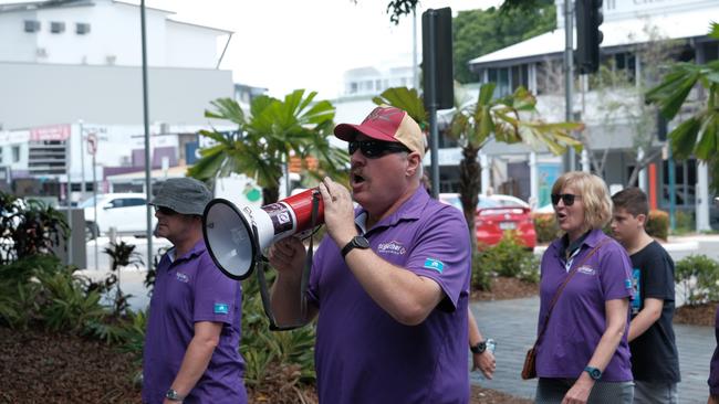 A protest of Lotus Glen Correctional Centre staff and their families took to the streets last week demanding better wages. Together Union delegate Nick Trabant.