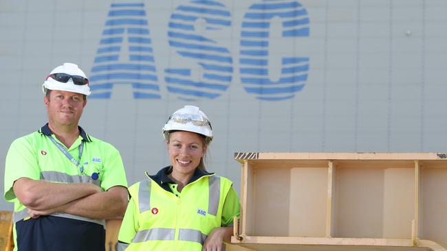 ASC workers Simon Ats and Debbie Spence are happy with the announcement. Picture: Tait Schmaal