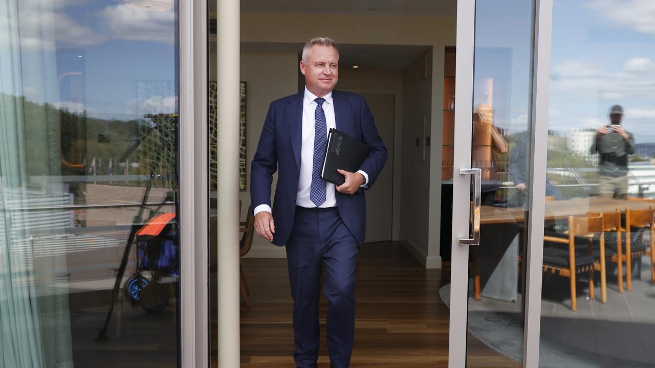 Tasmanian Premier Jeremy Rockliff press conference at The Tasman Hobart after calling an election for March 23rd. Picture: Nikki Davis-Jones