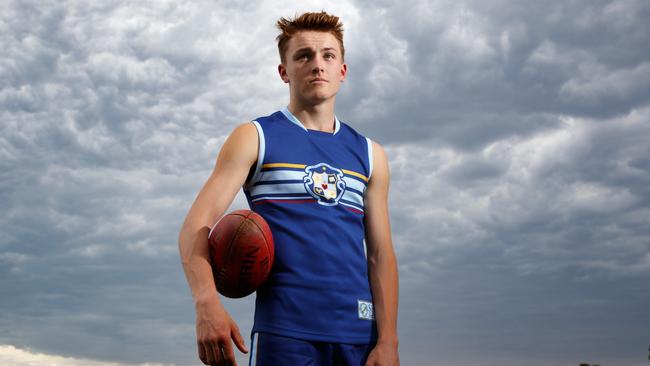 Sacred Heart College footballer Xavier Robins. Picture: Matt Turner.