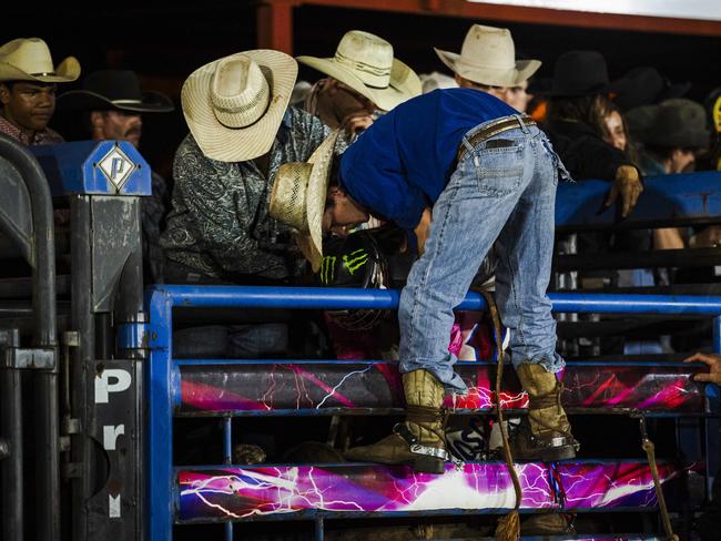 All the action at the sold-out 50th iteration of the Noonamah Tavern and Rodeo. Picture: Pema Tamang Pakhrin