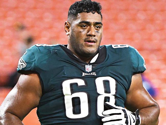 TWAM-20191005EMBARGO FOR TWAM 5 OCT 2019NO REUSE WITHOUT PERMISSIONFEE MAY APPLYHis size and speed was a revelation to American football bosses. now, could they teach SydneyÕs Jordan Mailata how to play?CLEVELAND, OH - AUGUST 23, 2018: Offensive tackle Jordan Mailata #68 of the Philadelphia Eagles runs off the field after a preseason game against the Cleveland Browns on August 23, 2018 at FirstEnergy Stadium in Cleveland, Ohio. Cleveland won 5-0. (Photo by: 2018 Nick Cammett/Diamond Images/Getty Images)