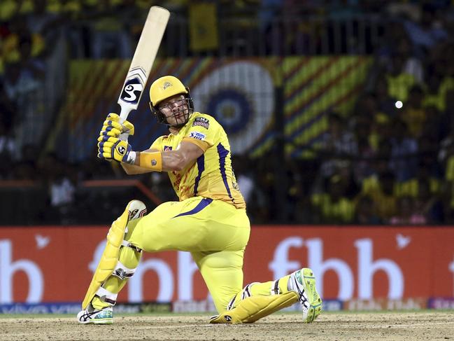 Shane Watson racked up another 250 runs for the Chennai Super Kings in the Indian Premier League this season. Picture: AP Photo/R.Parthibhan