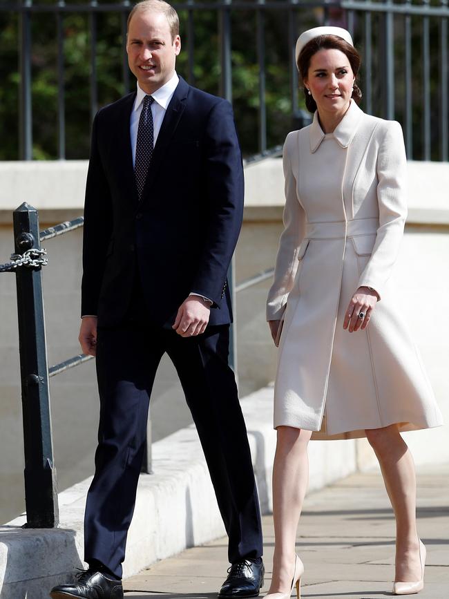 Another of Kate’s previous, more staid looks. Picture: Peter Nicholls/WPA Pool/Getty Images