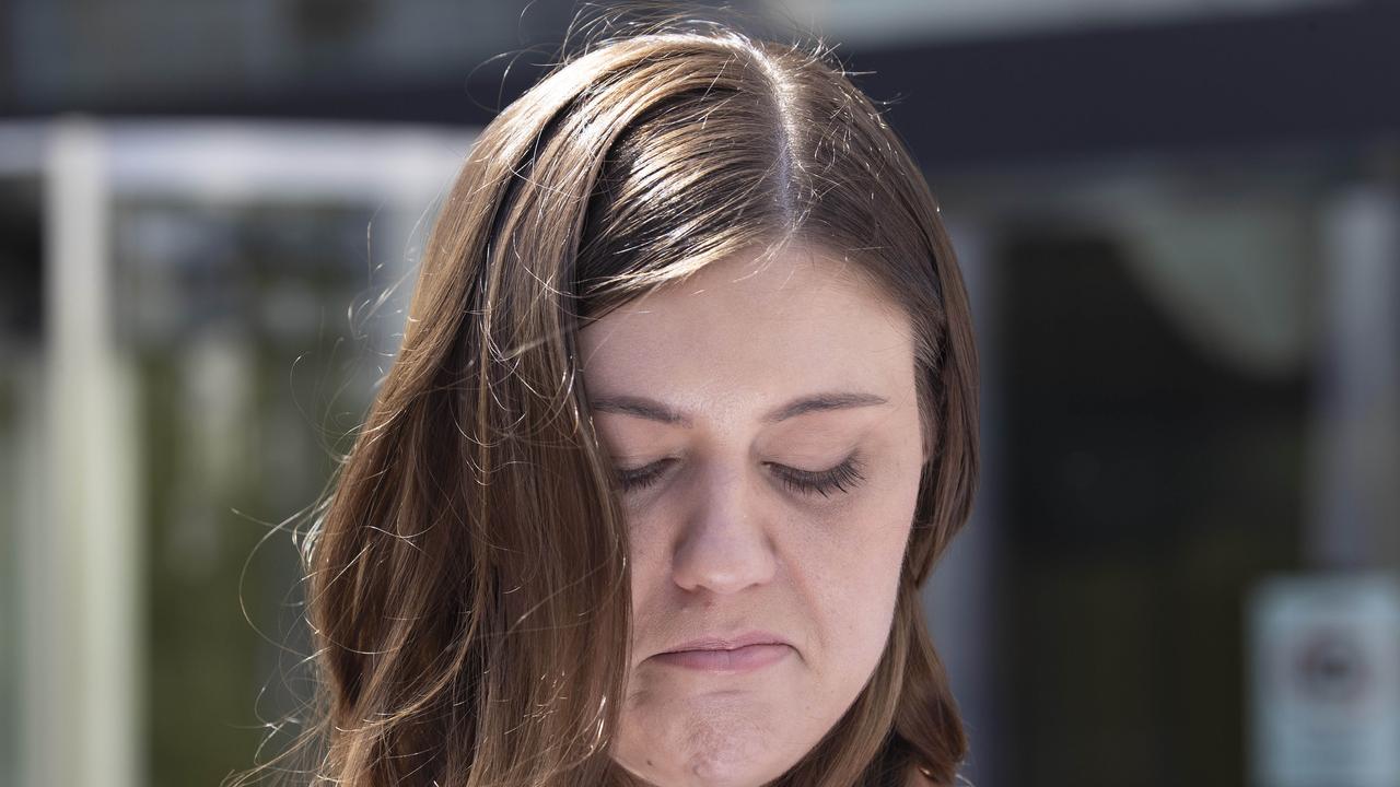 Brittany Higgins leaving the court in Canberra. Picture: NCA NewsWire / Gary Ramage