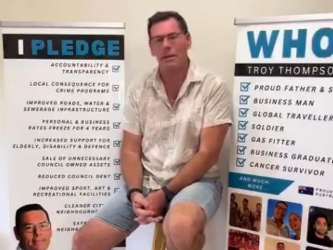 Townsville Mayor Troy Thompson referred to himself as a business graduate throughout his campaign.