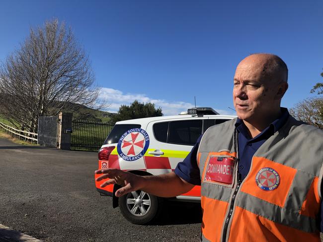 NSW Ambulance Inspector Kelvin Milne at the scene.