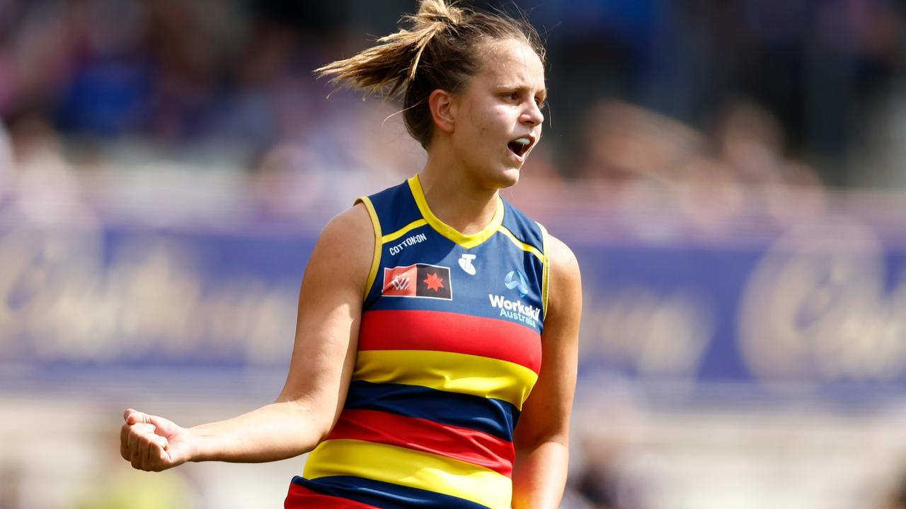 Danielle Ponter was immense for the Crows. Picture: Michael Willson/AFL Photos via Getty Images