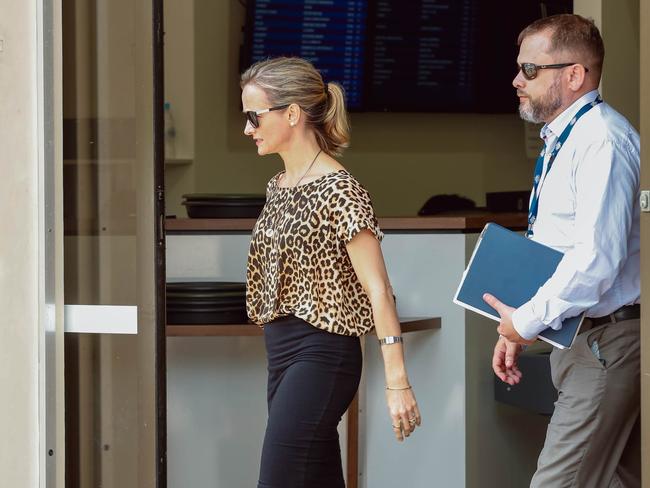 Counsel assisting the coroner Jodi Truman and Detective Acting Senior Sergeant Keiran Wells on day two of the Coronial Inquest into the death of 78-year-old Barbara Francis. Picture: Glenn Campbell