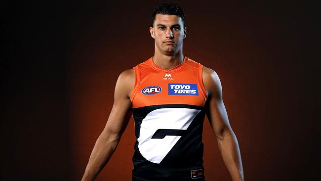 Portrait of GWS Giants player Finn Callaghan at the Giants team photo and content day on February 11, 2025. Photo by Phil Hillyard (Image Supplied for Editorial Use only - **NO ON SALES** - Â©Phil Hillyard )