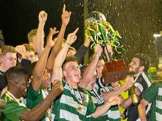 PROUD: Western Pride celebrate their historic NPL grand final victory. Picture: Chris Simpson