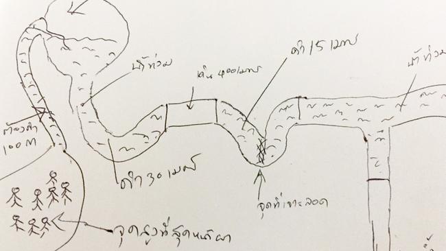 An initial mud map of the cave provided by one of the Thai Navy Seals involved in the rescue operation proved to be incredibly accurate.