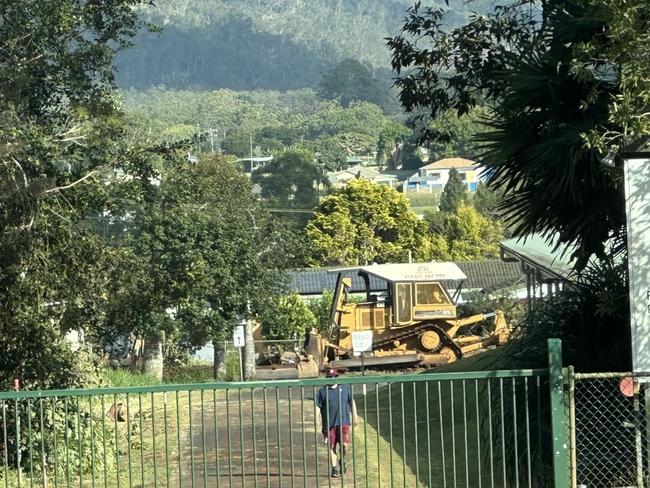 Earthmoving equipment at the Maunds Rd site in Atherton on Friday morning.. Picture: Supplied